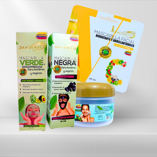 Combo Facial 4 en 1: Limpieza, Hidratación y Glow